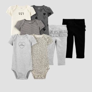 Enxoval bebê conjunto longo 7 peças floral e love multicor | Carter's