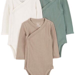 Kit body bebê 3 peças transpassado multicor | Carter's