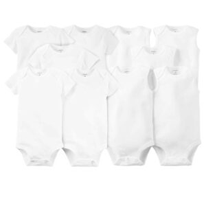 Kit body bebê 10 peças manga curta e regata branco | Carter's