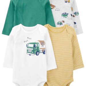 Kit body bebê 4 peças caminhão construção multicor | Carter's