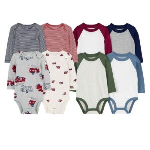 Enxoval bebê 8 peças mangas longas raglan bombeiro multicor | Carter's