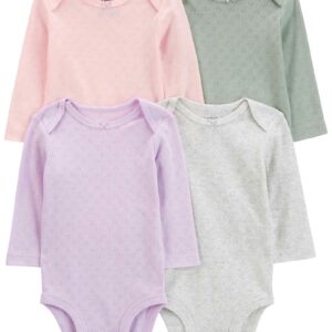 Kit body bebê 4 peças corações multicor | Carter's