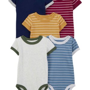 Kit body bebê 5 peças com listras multicor | Carter's