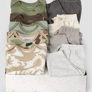 Kit conjunto longo bebê 9 peças jacaré + caixa de presente M multicor | Carter's