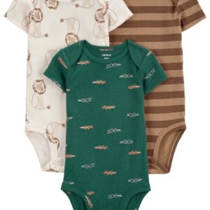 Kit body bebê 3 peças leão e jacaré multicor | Carter's