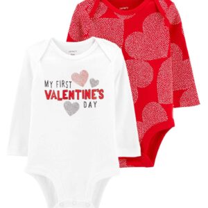 Kit body bebê 2 peças my first valentine's day multicor | Carter's