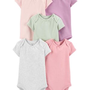 Kit body bebê 5 peças cava americana rosa | Carter's