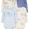 Kit body bebê 4 peças manga longa cachorros multicor | Carter's