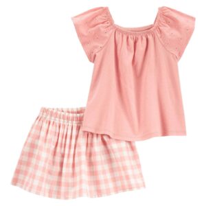 Conjunto curto bebê 2 peças xadrez multicor | Carter's