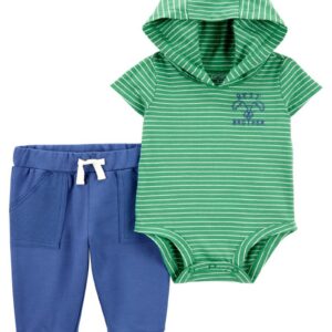 Conjunto longo bebê 2 peças com capuz best brother multicor | Carter's