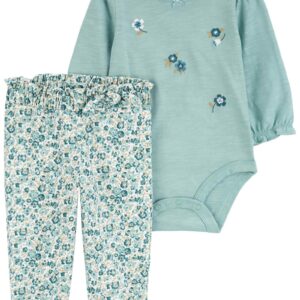 Conjunto longo bebê 2 peças floral multicor | Carter's