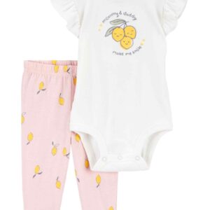 Conjunto longo bebê 2 peças mommy and daddy multicor | Carter's