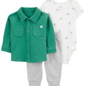 Conjunto longo bebê 3 peças matelassê triciclo multicor | Carter's