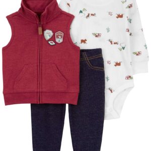 Conjunto longo bebê 3 peças ursos multicor | Carter's