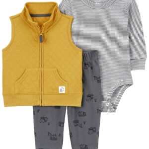 Conjunto longo bebê 3 peças matelassê caminhões multicor | Carter's
