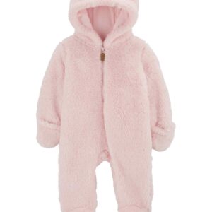 Macacão bebê sherpa com capuz de urso rosa | Carter's