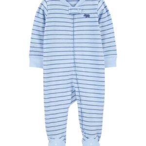 Macacão bebê em malha com pezinhos rinoceronte azul | Carter's