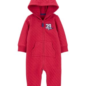 Macacão bebê com capuz champ 39 vermelho | Carter's
