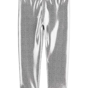 Calça legging infantil metalizada prata | Carter's