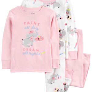 Pijama longo infantil 4 peças paint all day multicor | Carter's