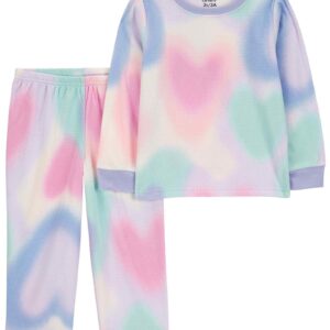 Pijama longo infantil 2 peças fleece degradê multicor | Carter's