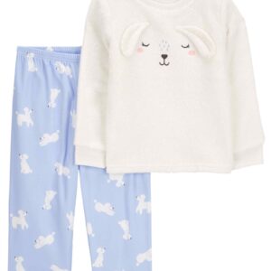 Pijama longo infantil 2 peças de fleece cachorro multicor | Carter's