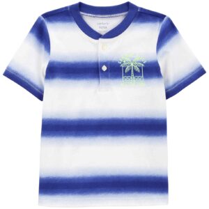 Camiseta infantil manga curta summer vibes listras branca | Carter's