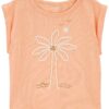 Camiseta infantil muscle tee flor laranja | Carter's