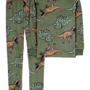 Pijama longo infantil 2 peças de fleece dinossauro verde | Carter's 