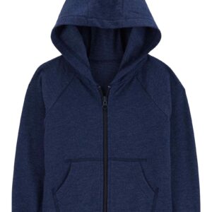 Blusa de moletom infantil com capuz azul | Carter's