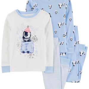 Pijama longo infantil 4 peças chill out multicor | Carter's