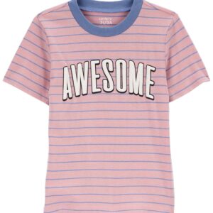 Camiseta infantil manga curta awesome rosa | Carter's