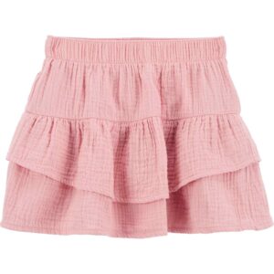 Saia infantil texturizada cós elástico rosa | Carter's