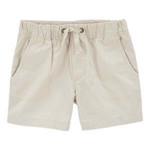 Bermuda sarja infantil com amarração off-white | Carter's
