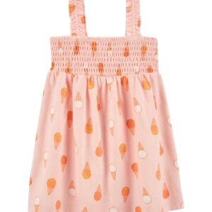Vestido infantil sorvetes com lastex rosa | Carter's