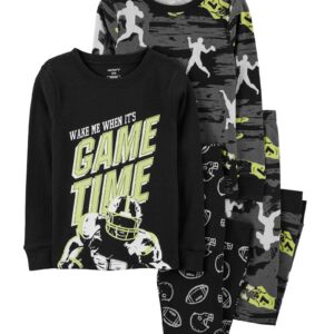 Pijama longo infantil 4 peças game time futebol multicor | Carter's