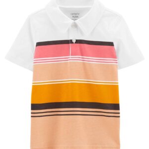 Camisa Polo Infantil Carter's Faixa Mulitcor Tam 2 a 5