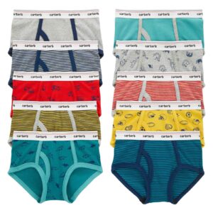 Kit cueca infantil slip 10 peças listradas azul | Carter's