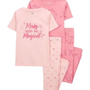 Pijama longo infantil 4 peças unicórnio magical multicor | Carter's