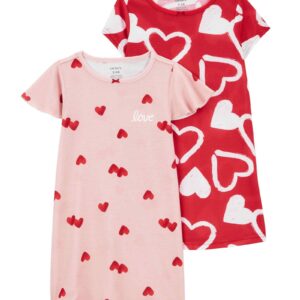 Camisola infantil 2 peças com babados coração multicor | Carter's