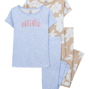 Pijama longo infantil 4 peças florzinhas good night multicor | Carter's
