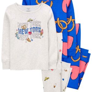 Pijama longo infantil 4 peças New York multicor | Carter's