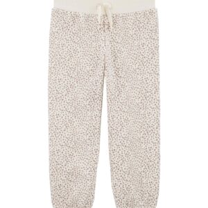 Calça de moletom infantil estampada bege | Carter's
